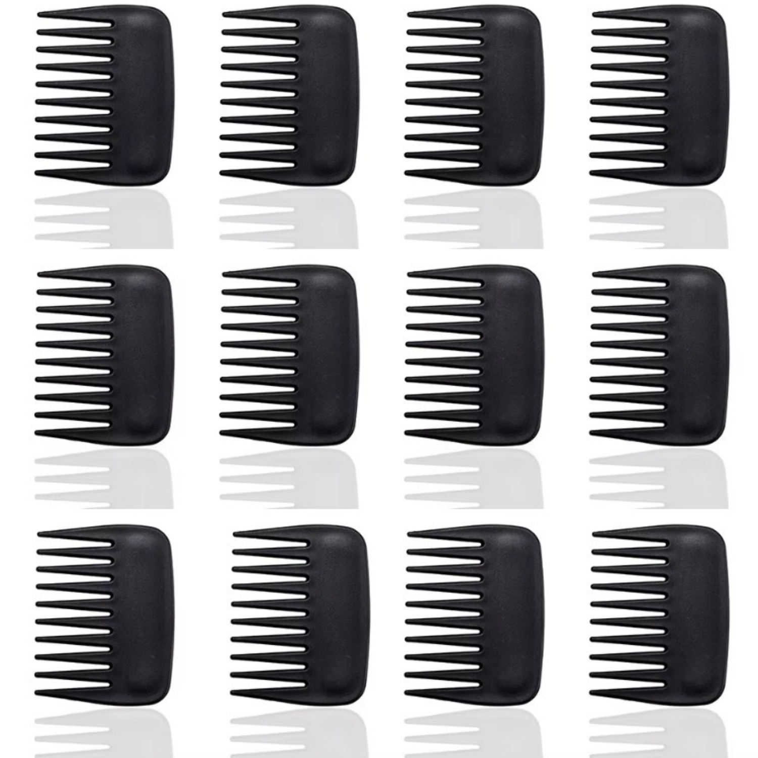 Detangling Wide Comb - 新しい 12 個入りポケットプラスチックコーム、超広歯コーム、静電気防止、ひげコーム、小型ヘアブラシ、ヘアスタイリングツール