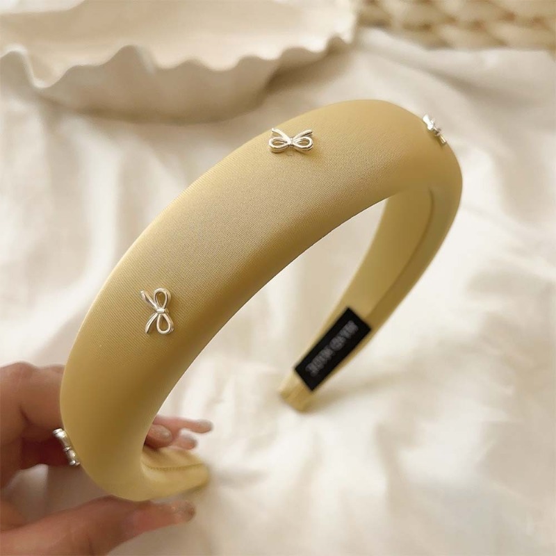 Hair Care Lotion - チーズクリームイエロー〜フレンチボウヘッドバンド女性の 2025 新しいスイートインガールズハイスカルトップヘッドバンドディスクヘア