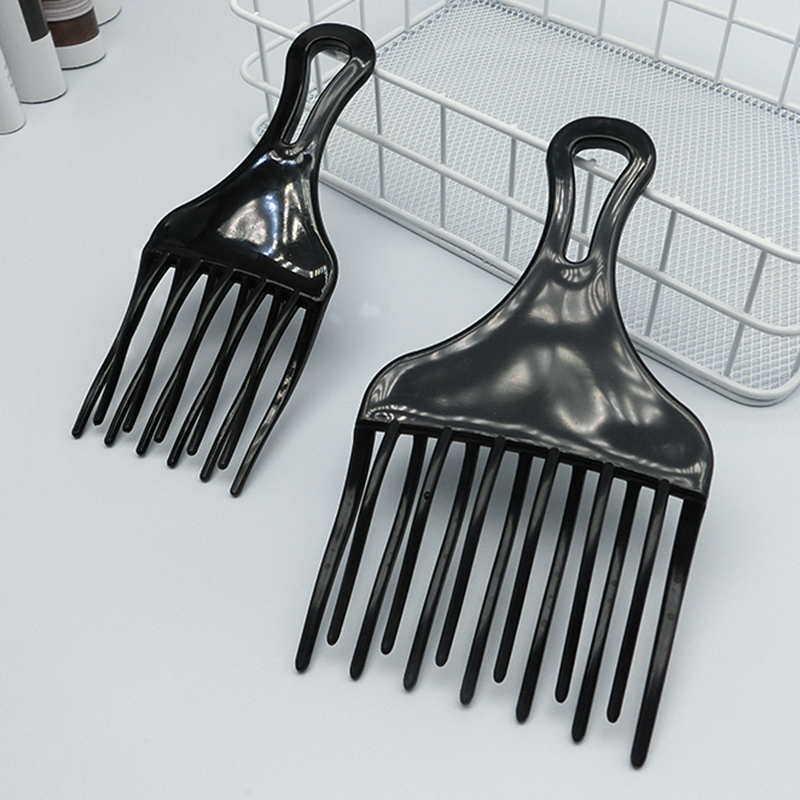 Detangling Wide Comb - 1 pc アフロコームワイド歯ブラシピックコームフォークヘアブラシ挿入ヘアピックコームプラスチックギアコームカーリーアフロヘアスタイリングツール