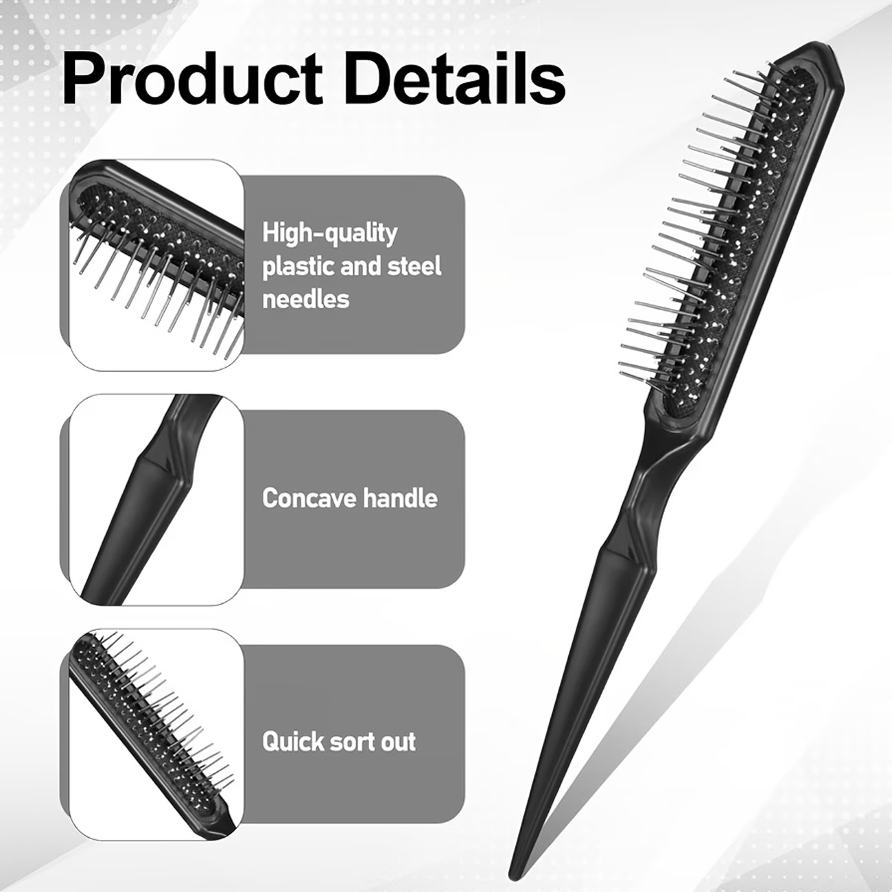 2個入り小型ワイドトゥースコームセット、厚い巻き毛やウェーブ - Detangling Wide Comb のレビューと価格