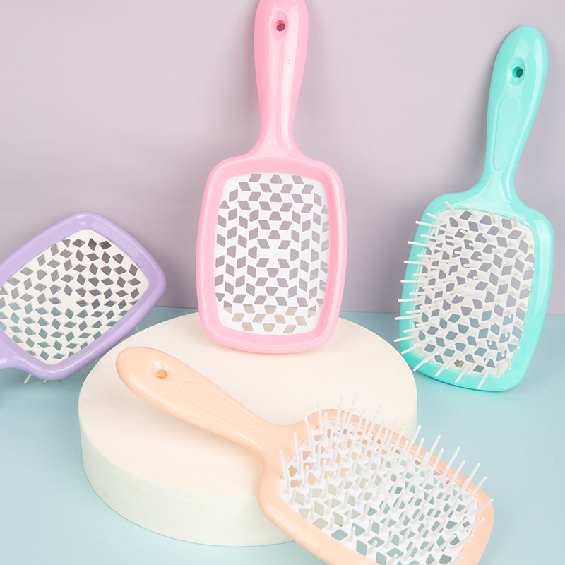 広い歯エアクッションコーム女性頭皮マッサージコームヘアブラシ - Detangling Wide Comb のレビューと価格