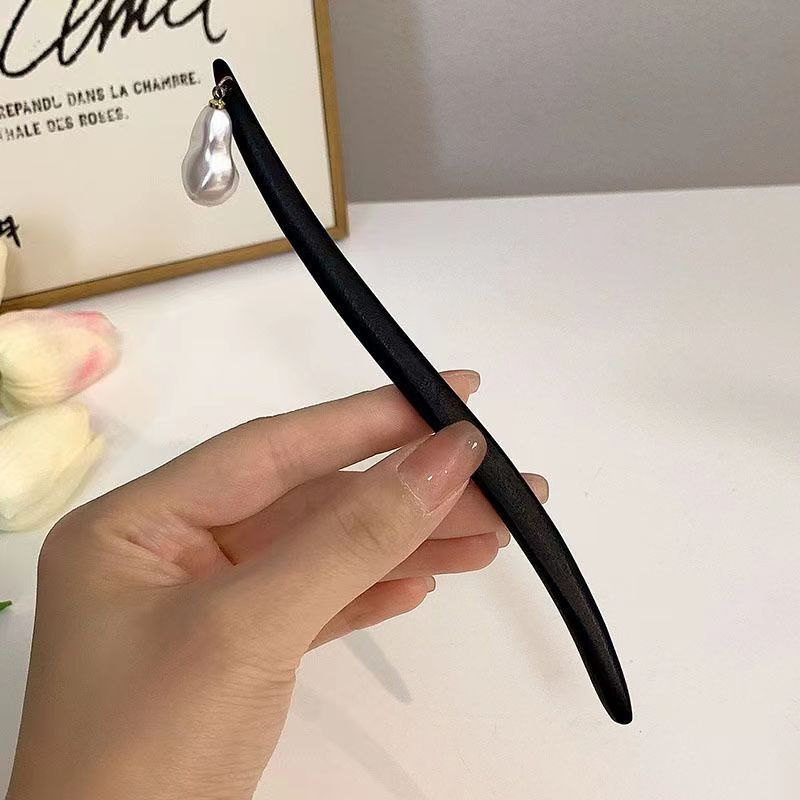 ヴィンテージ中国風の木製花ヘアスティックパールヘアピンジュエ - Hair Care Ingredients のレビューと価格