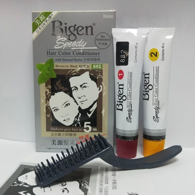 黒髪の植物の染料,髪の色のクリームをカバー,自然な茶色の髪に - Hair Care Lotion のレビューと価格