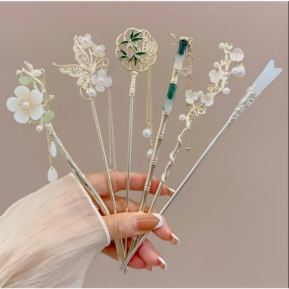 1/6 個エレガントな中国風のタッセルヘアスティック伝統的な - Hair Care Ingredients のレビューと価格