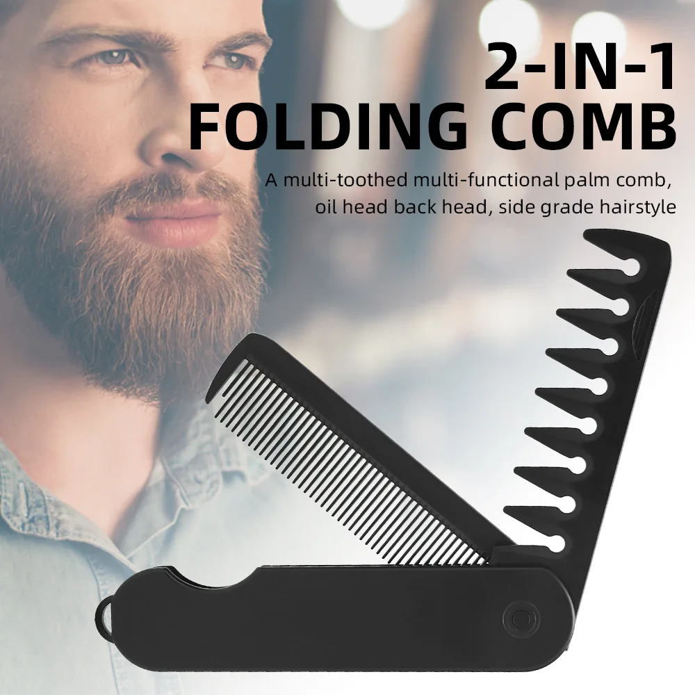 男性の広い歯のヘアコームポータブルプラスチック折りたたみポケ - Detangling Wide Comb のレビューと価格