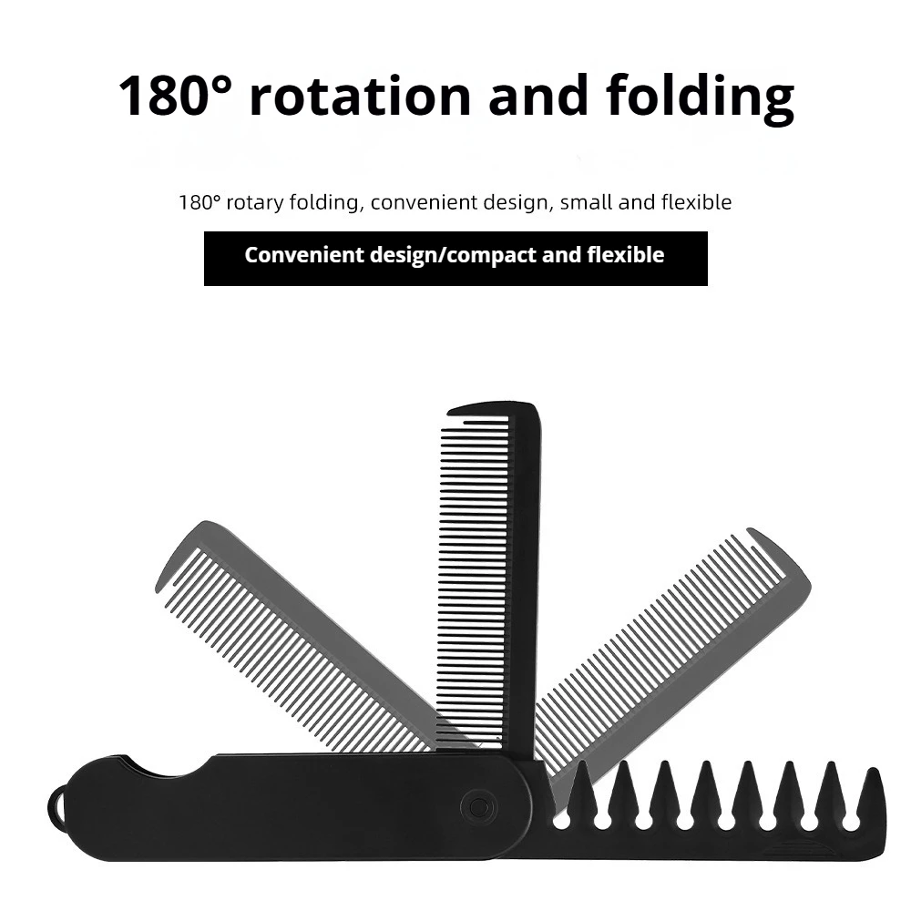男性の広い歯のヘアコームポータブルプラスチック折りたたみポケ - Detangling Wide Comb のレビューと価格