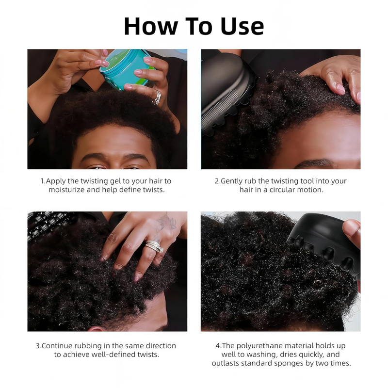 シリコンマジックツイストヘアブラシ＆アフロピックコームセット - Detangling Wide Comb のレビューと価格